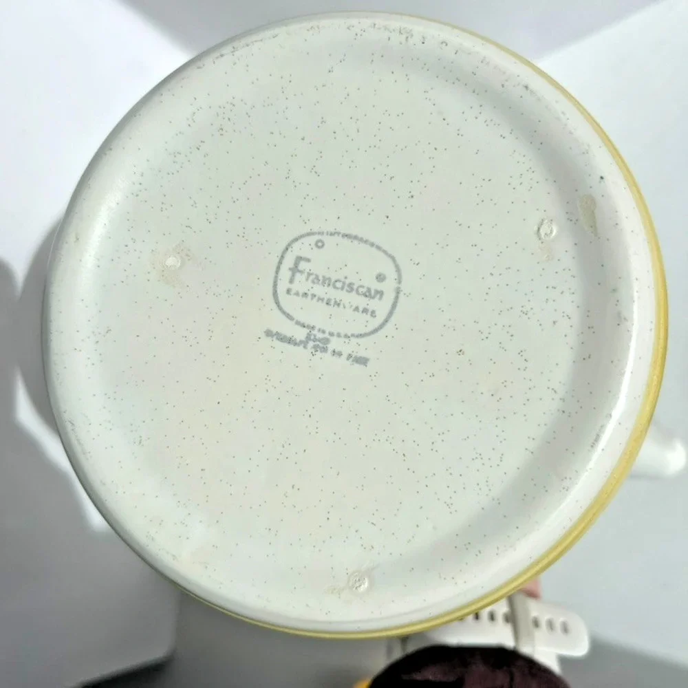 Franciscan Hacienda Coffee Pot Lid Vintage Yellow Earthenware USA Retro EUC